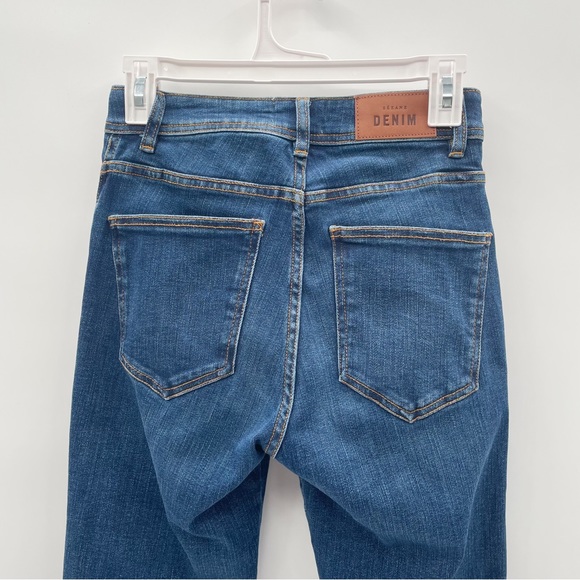 Sézane Denim Perfect Slim Jeans in Blue Denim - Picture 6 of 11